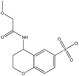 4-(2-methoxyacetamido)-3,4-dihydro-2H-1-benzopyran-6-sulfonyl chloride Struktur
