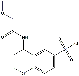 4-(2-methoxyacetamido)-3,4-dihydro-2H-1-benzopyran-6-sulfonyl chloride Structure