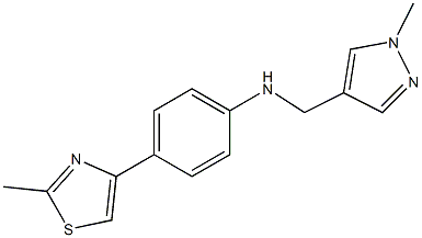 4-(2-methyl-1,3-thiazol-4-yl)-N-[(1-methyl-1H-pyrazol-4-yl)methyl]aniline