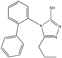 4-(2-phenylphenyl)-5-propyl-4H-1,2,4-triazole-3-thiol 化学構造式