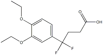 4-(3,4-diethoxyphenyl)-4,4-difluorobutanoic acid,,结构式