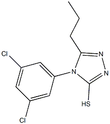 4-(3,5-dichlorophenyl)-5-propyl-4H-1,2,4-triazole-3-thiol 化学構造式