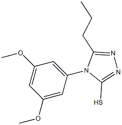 4-(3,5-dimethoxyphenyl)-5-propyl-4H-1,2,4-triazole-3-thiol 结构式