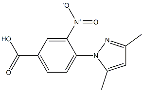 4-(3,5-dimethyl-1H-pyrazol-1-yl)-3-nitrobenzoic acid,,结构式