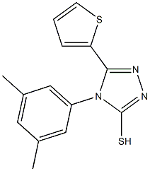 4-(3,5-dimethylphenyl)-5-(thiophen-2-yl)-4H-1,2,4-triazole-3-thiol,,结构式