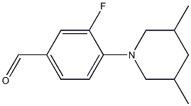4-(3,5-dimethylpiperidin-1-yl)-3-fluorobenzaldehyde Structure