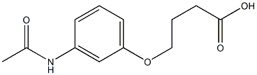 4-(3-acetamidophenoxy)butanoic acid 化学構造式