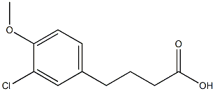 4-(3-chloro-4-methoxyphenyl)butanoic acid,,结构式