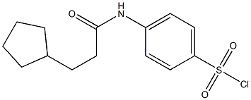 4-(3-cyclopentylpropanamido)benzene-1-sulfonyl chloride Structure