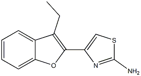 4-(3-ethyl-1-benzofuran-2-yl)-1,3-thiazol-2-amine 结构式