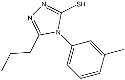 4-(3-methylphenyl)-5-propyl-4H-1,2,4-triazole-3-thiol Struktur