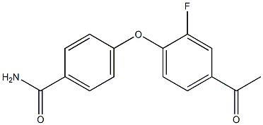 4-(4-acetyl-2-fluorophenoxy)benzamide Structure