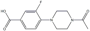 4-(4-acetylpiperazin-1-yl)-3-fluorobenzoic acid Structure