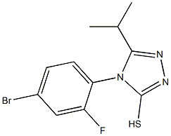 4-(4-bromo-2-fluorophenyl)-5-(propan-2-yl)-4H-1,2,4-triazole-3-thiol Struktur