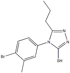 4-(4-bromo-3-methylphenyl)-5-propyl-4H-1,2,4-triazole-3-thiol Structure