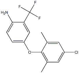 4-(4-chloro-2,6-dimethylphenoxy)-2-(trifluoromethyl)aniline,,结构式