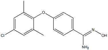 4-(4-chloro-2,6-dimethylphenoxy)-N'-hydroxybenzene-1-carboximidamide,,结构式