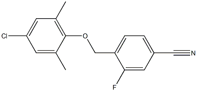 4-(4-chloro-2,6-dimethylphenoxymethyl)-3-fluorobenzonitrile Structure