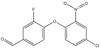 4-(4-chloro-2-nitrophenoxy)-3-fluorobenzaldehyde 化学構造式