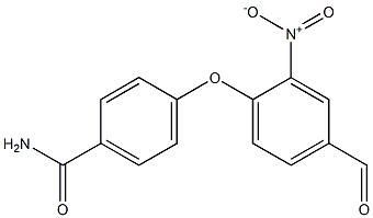 4-(4-formyl-2-nitrophenoxy)benzamide Structure