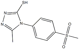 4-(4-methanesulfonylphenyl)-5-methyl-4H-1,2,4-triazole-3-thiol 化学構造式