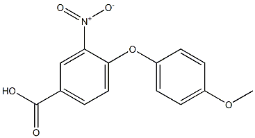 4-(4-methoxyphenoxy)-3-nitrobenzoic acid Struktur