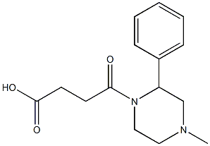 4-(4-methyl-2-phenylpiperazin-1-yl)-4-oxobutanoic acid,,结构式