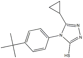 4-(4-tert-butylphenyl)-5-cyclopropyl-4H-1,2,4-triazole-3-thiol 化学構造式