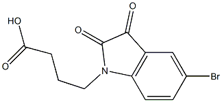 4-(5-bromo-2,3-dioxo-2,3-dihydro-1H-indol-1-yl)butanoic acid Structure