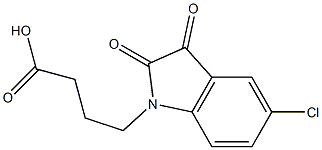 4-(5-chloro-2,3-dioxo-2,3-dihydro-1H-indol-1-yl)butanoic acid,,结构式