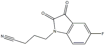 4-(5-fluoro-2,3-dioxo-2,3-dihydro-1H-indol-1-yl)butanenitrile Struktur