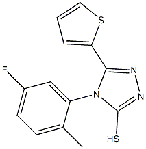 4-(5-fluoro-2-methylphenyl)-5-(thiophen-2-yl)-4H-1,2,4-triazole-3-thiol Struktur