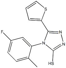 4-(5-fluoro-2-methylphenyl)-5-(thiophen-2-yl)-4H-1,2,4-triazole-3-thiol 化学構造式