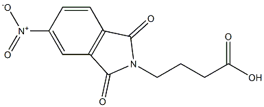 4-(5-nitro-1,3-dioxo-2,3-dihydro-1H-isoindol-2-yl)butanoic acid,,结构式