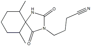 4-(6,10-dimethyl-2,4-dioxo-1,3-diazaspiro[4.5]dec-3-yl)butanenitrile