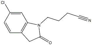 4-(6-chloro-2-oxo-2,3-dihydro-1H-indol-1-yl)butanenitrile Struktur