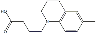 4-(6-methyl-1,2,3,4-tetrahydroquinolin-1-yl)butanoic acid,,结构式