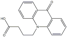 4-(9-oxo-9,10-dihydroacridin-10-yl)butanoic acid Struktur