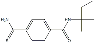 4-(aminocarbonothioyl)-N-(1,1-dimethylpropyl)benzamide,,结构式
