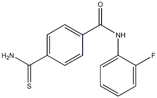 4-(aminocarbonothioyl)-N-(2-fluorophenyl)benzamide Structure