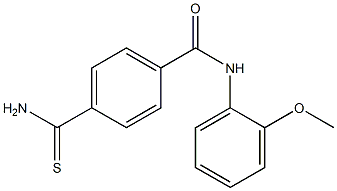 4-(aminocarbonothioyl)-N-(2-methoxyphenyl)benzamide Struktur
