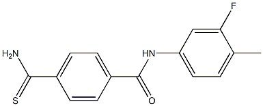 4-(aminocarbonothioyl)-N-(3-fluoro-4-methylphenyl)benzamide,,结构式