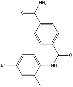 4-(aminocarbonothioyl)-N-(4-bromo-2-methylphenyl)benzamide,,结构式