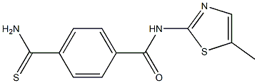 4-(aminocarbonothioyl)-N-(5-methyl-1,3-thiazol-2-yl)benzamide Struktur