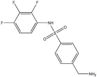 4-(aminomethyl)-N-(2,3,4-trifluorophenyl)benzene-1-sulfonamide Struktur
