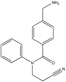 4-(aminomethyl)-N-(2-cyanoethyl)-N-phenylbenzamide Struktur