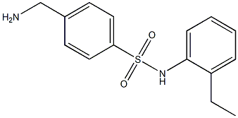 4-(aminomethyl)-N-(2-ethylphenyl)benzenesulfonamide,,结构式