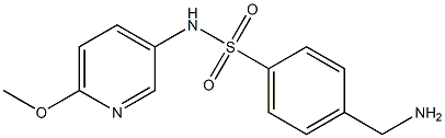 4-(aminomethyl)-N-(6-methoxypyridin-3-yl)benzenesulfonamide,,结构式