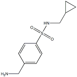 4-(aminomethyl)-N-(cyclopropylmethyl)benzenesulfonamide 结构式