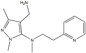 4-(aminomethyl)-N,1,3-trimethyl-N-[2-(pyridin-2-yl)ethyl]-1H-pyrazol-5-amine|